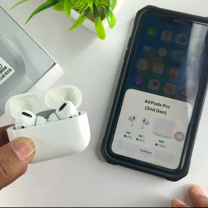 AirPods Pro 2nd Gen™ – Premium Wireless In-Ear Earbuds with Bluetooth 5.3, Noise Cancellation, Wireless Charging Case, Touch Controls, Mic, Water Resistance | iOS & Android Ready | 6-Month Warranty
